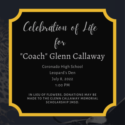 Celebration of Life for “Coach” Glenn Callaway